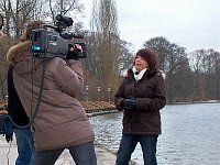 Bei eisigen Temperaturen wurde am Seehaus gebibbert